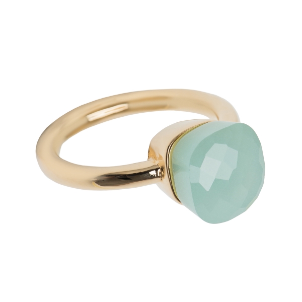 Ring eckiger Chalcedon